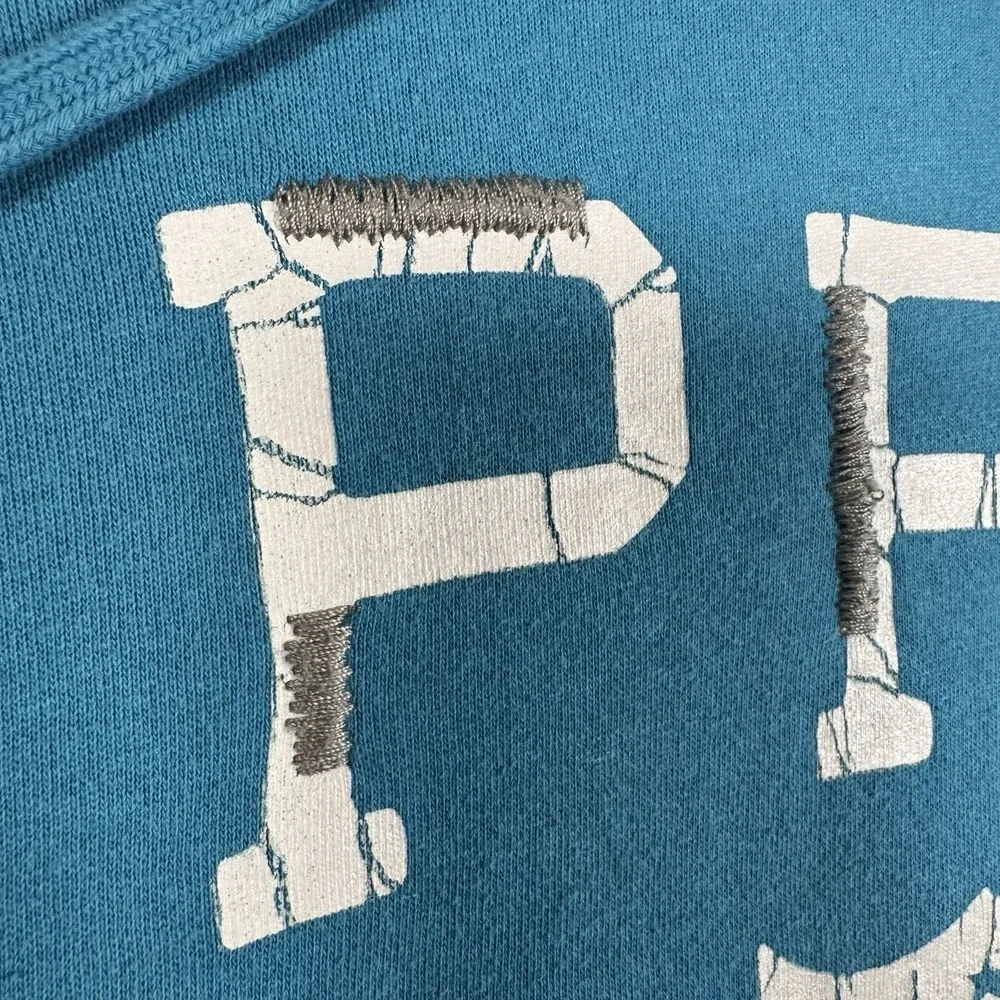 Vtg Polo Ralph Lauren Sweatshirt Hoodie Mens XL Blue Distressed punk hipster